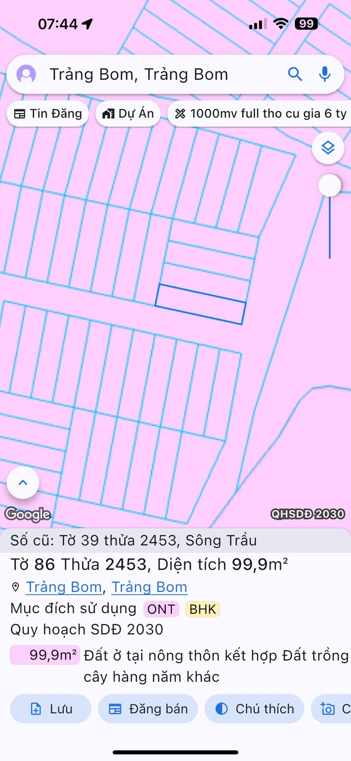 Đất thổ cư 100m² tại Ấp 4 Sông Trầu, Trảng Bom - Giá chỉ 700 triệu!