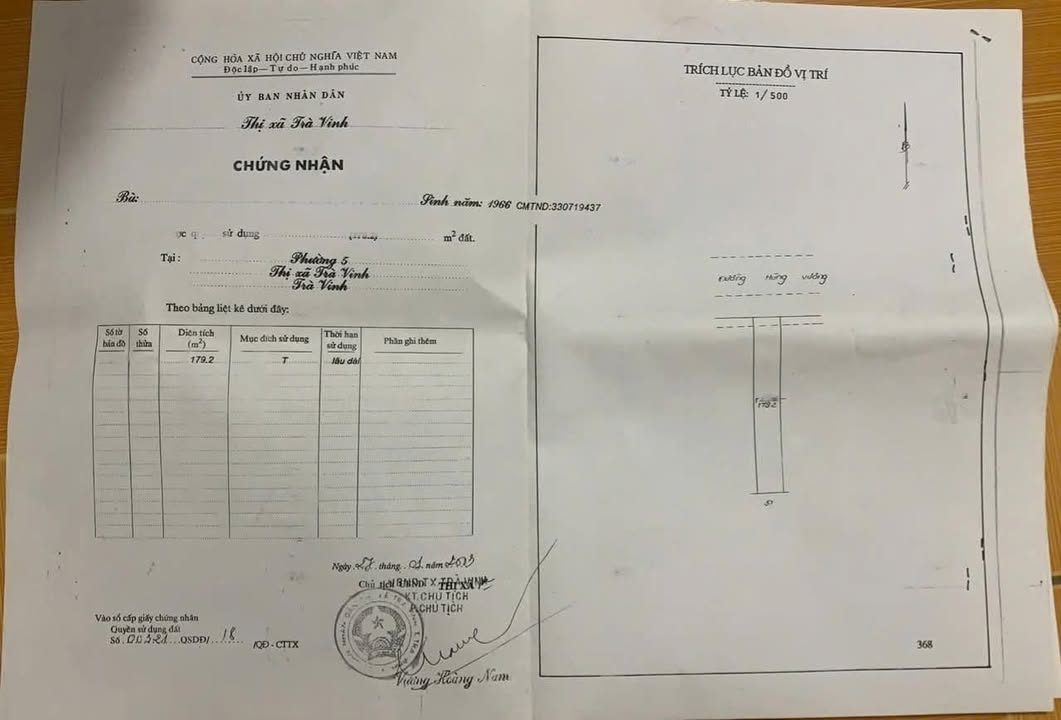 Nhà mặt tiền Hùng Vương, Trà Vinh 195m² giá 3.9 tỷ - Đầu tư sinh lời!