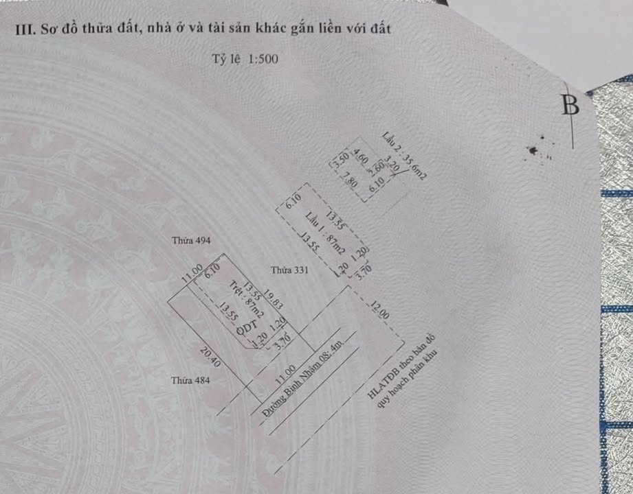 Nhà sân vườn 3 tầng Bình Nhâm 221m² giá 7.2 tỷ - Không gian sống lý tưởng!