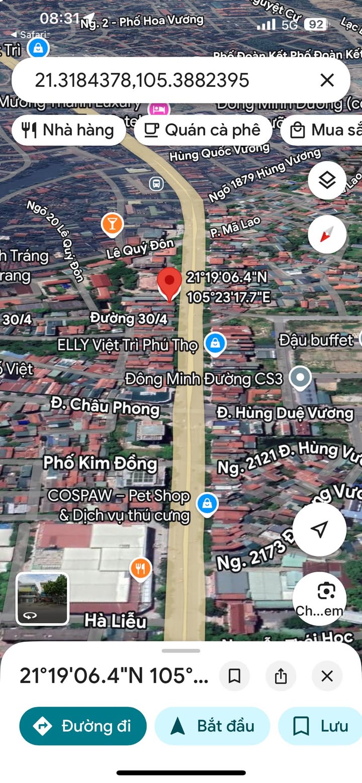 Đất nền mặt tiền Đại lộ Hùng Vương, Việt Trì 1000m² - Kinh doanh dịch vụ thuận lợi!