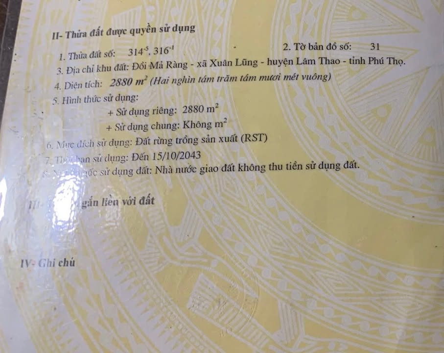 Đất thổ cư 4000m² tại Xuân Lũng, Lâm Thao - Cơ hội đầu tư tuyệt vời!