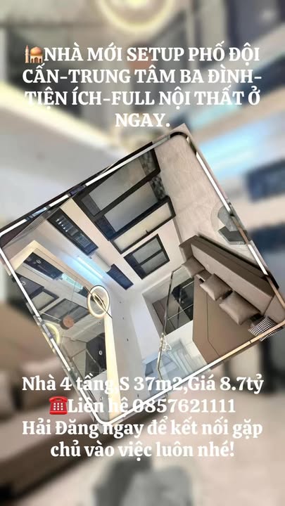 Nhà phố Đội Cấn, Ba Đình 37m² giá 8.7 tỷ - Thiết kế hiện đại, sẵn sàng ở ngay!