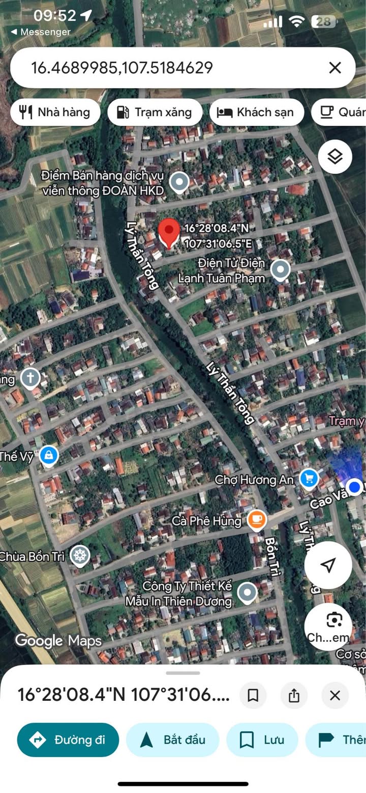 Đất nền Phường Hương An, TP Huế 122m² giá 1.16 tỷ - Vị trí đắc địa, tiện ích đầy đủ!