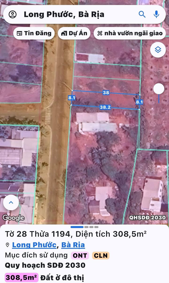 Đất nền Tỉnh lộ 52, Long Phước 304m² giá 2.55 tỷ - Cơ hội đầu tư tuyệt vời!