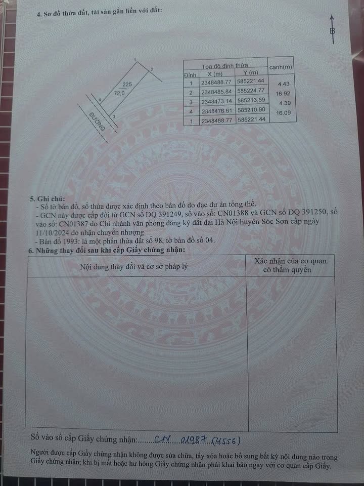 Đất nền Mai Đình, Sóc Sơn 72m² - Gần KCN Nội Bài, giá thỏa thuận!