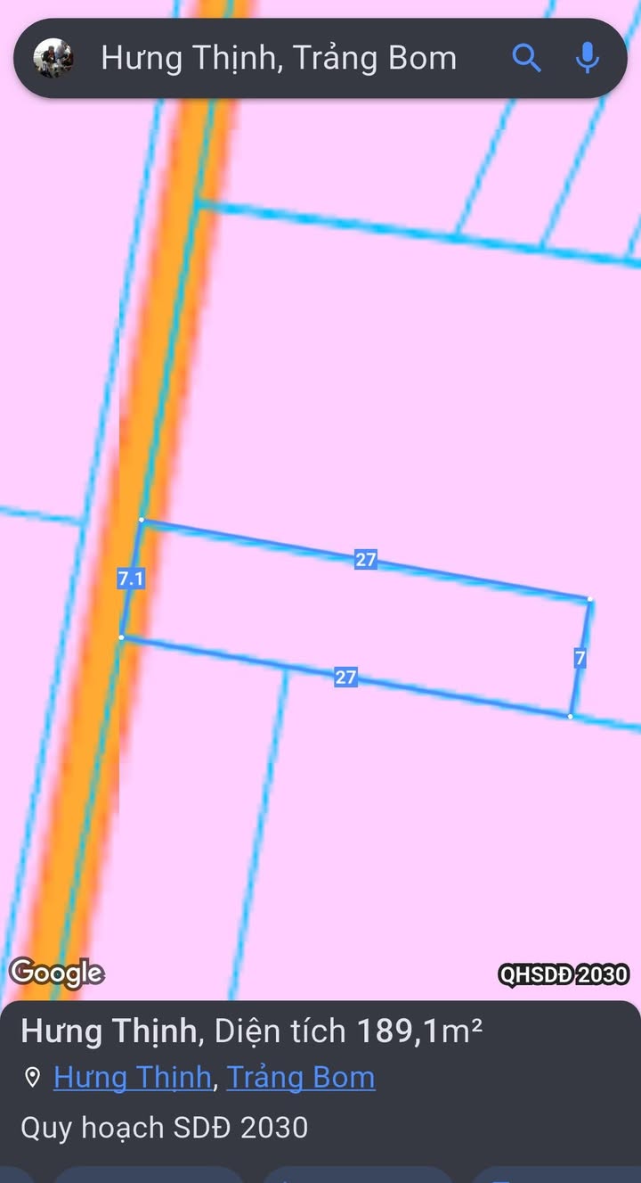 Đất nền Hưng Thịnh Trảng Bom 189m² giá chỉ 1.25 tỷ - Cơ hội đầu tư tuyệt vời!