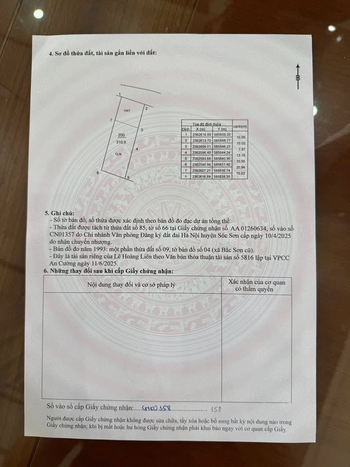 Đất nền 310m² thôn Nam Lí, xã Trung Giã, Sóc Sơn - Đầu tư sinh lời ngay!