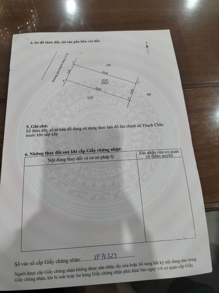 Đất thổ cư Thạch Châu 140m² giá 900 triệu - Sổ đỏ chính chủ, vị trí đắc địa!