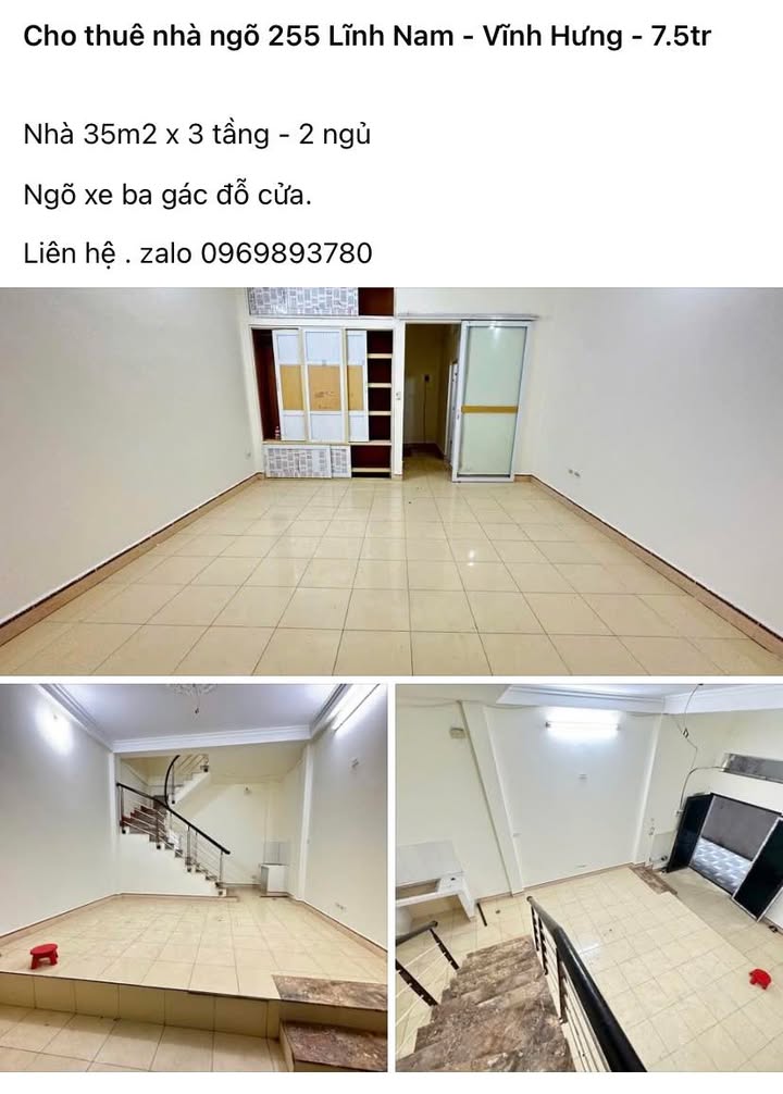 Nhà cho thuê tại ngõ 255 Lĩnh Nam, Hoàng Mai - Giá thỏa thuận hấp dẫn!