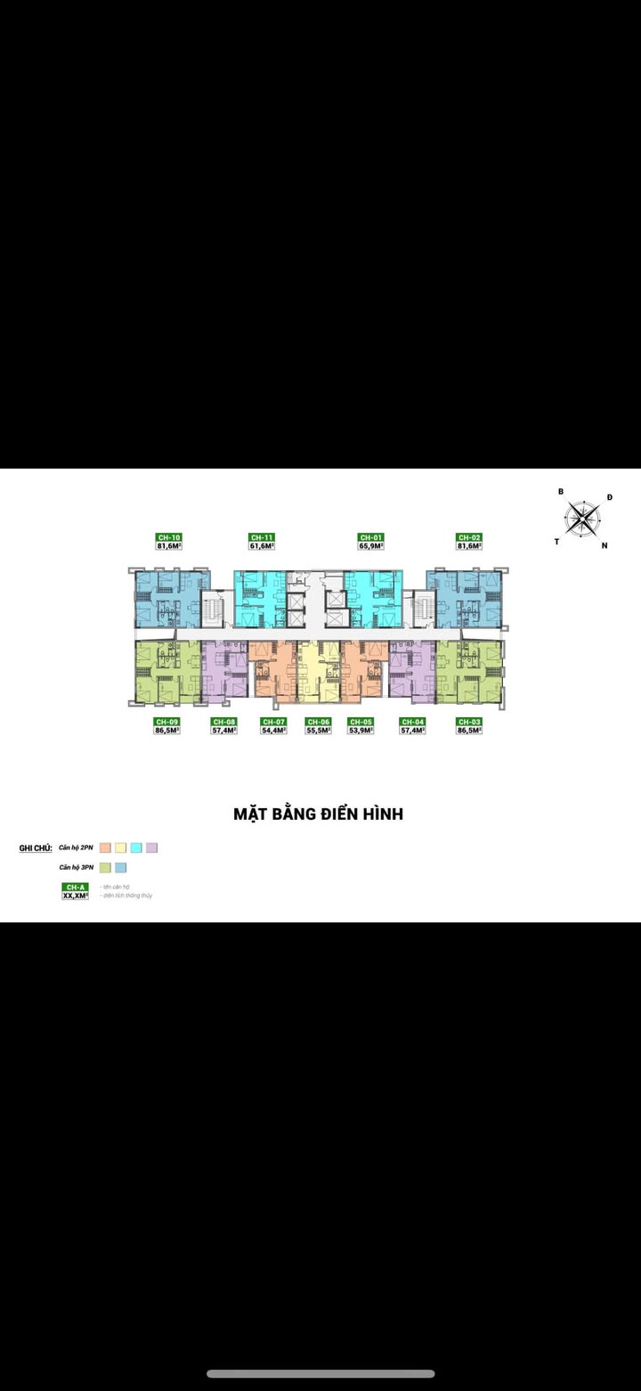 Căn hộ Thiên Ân Central Bắc Giang 57m² giá tốt - View bể bơi tầng trung!