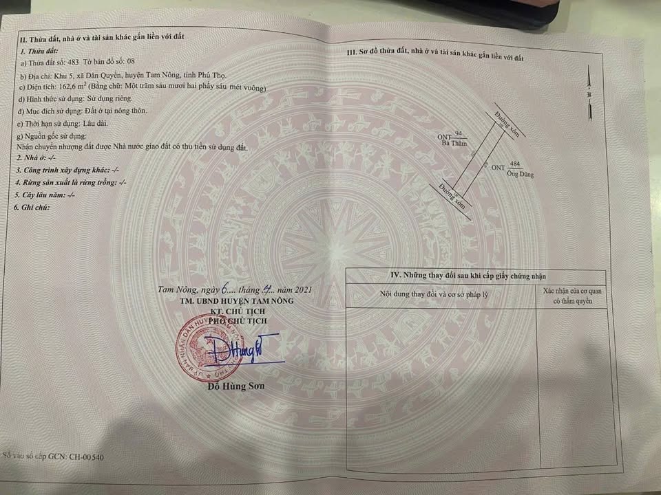 Đất nền Dân Quyền, Tam Nông 162.6m² giá chỉ 800 triệu - Cơ hội đầu tư hấp dẫn!