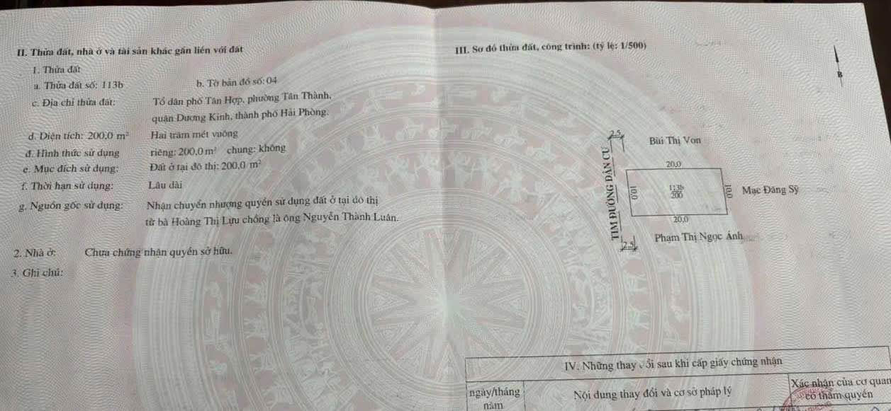 Đất nền Tân Thành Hải Phòng 200m² giá chỉ 2.1 tỷ - Đầu tư sinh lời ngay!