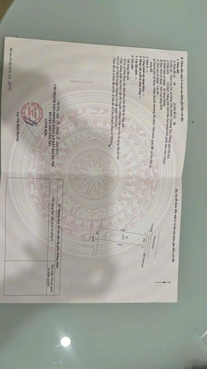 Đất đấu giá Cao Xá - Dũng Tiến, Thường Tín 121.8m² giá 5.79 tỷ - Cơ hội kinh doanh hấp dẫn!