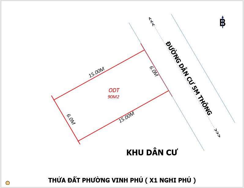 Đất Nghi Phú 90m² giá 4.5 tỷ - Cơ hội đầu tư sinh lời hấp dẫn!
