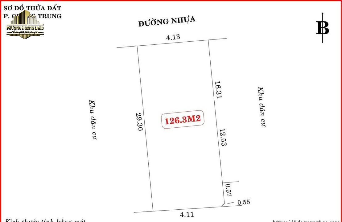 Đất nền Quang Trung, TP Vinh 126,3m² giá 3 tỷ - Kinh doanh sầm uất!