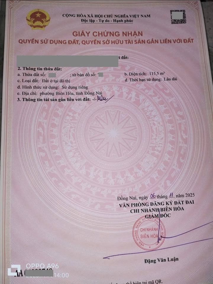 Đất nền Tân Hạnh Biên Hòa 115.5m² giá 2.1 tỷ - Sổ hồng riêng, tiện ích đầy đủ!