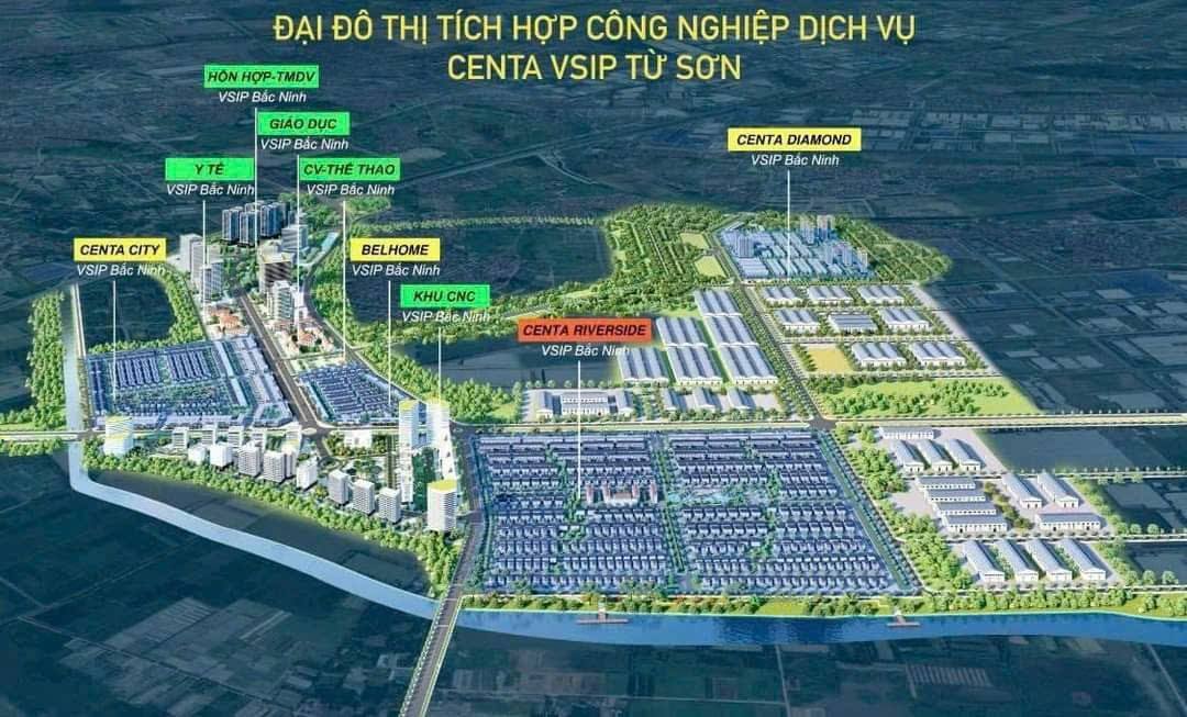 Biệt thự CENTA RIVERSIDE Từ Sơn Bắc Ninh 225m² giá 16 tỷ - Đầu tư sinh lời bền vững!