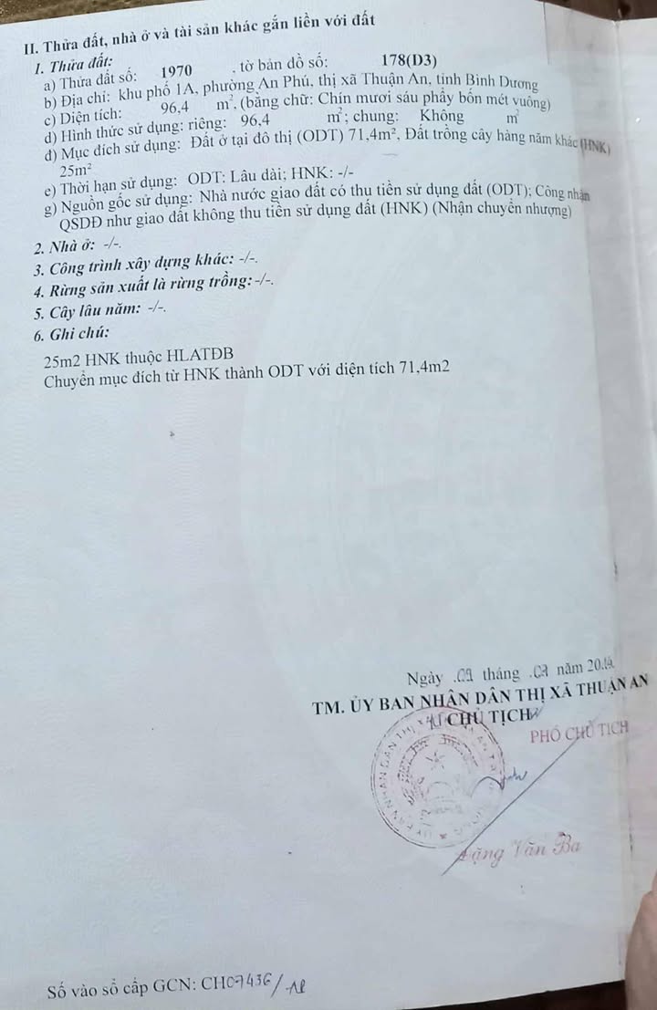 Nhà cấp 4 đường 25 An Phú, Bình Dương 96.4m² - Sổ đỏ chính chủ, giá thỏa thuận!