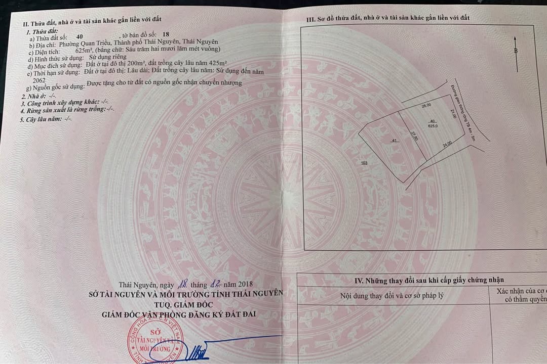 Khu đất kho bãi tại phường Quan Triều Thái Nguyên 2200m² - Cơ hội đầu tư sinh lời bền vững!