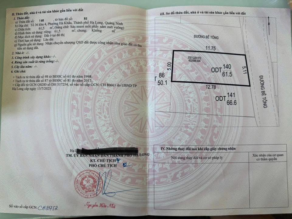 Đất nền Giếng Đáy, Hạ Long 61.5m² giá 1 tỷ - Chính chủ cần bán gấp!