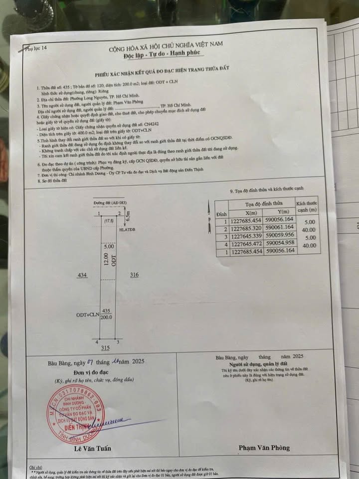 Đất nền An Điền Bến Cát 200m² giá 1.35 tỷ - Đường rộng thông thoáng