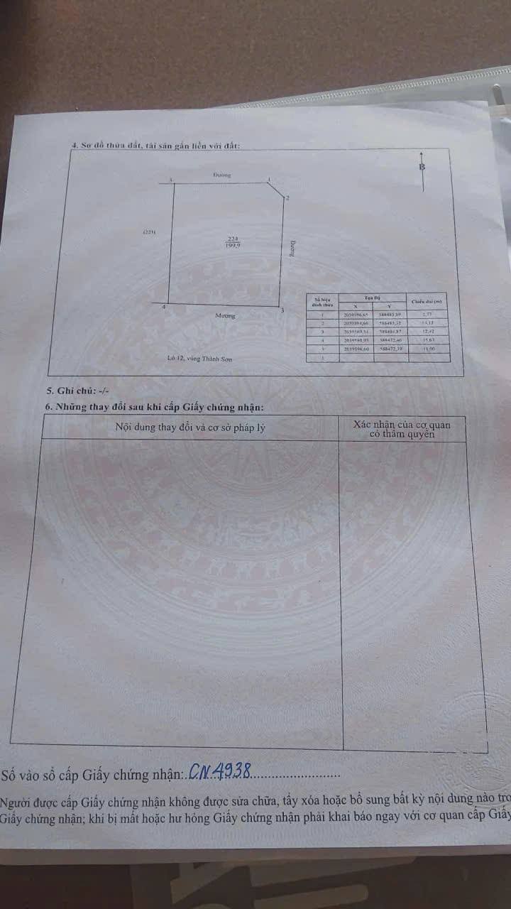 Đất thổ cư Long Xá 199m² giá chỉ 1 tỷ - Đầu tư sinh lời tuyệt vời!