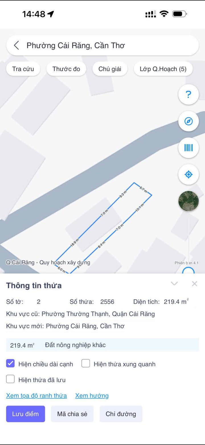 Đất nền Thạnh Huề, Cái Răng 219m² giá 1 tỷ - Cơ hội đầu tư tuyệt vời!
