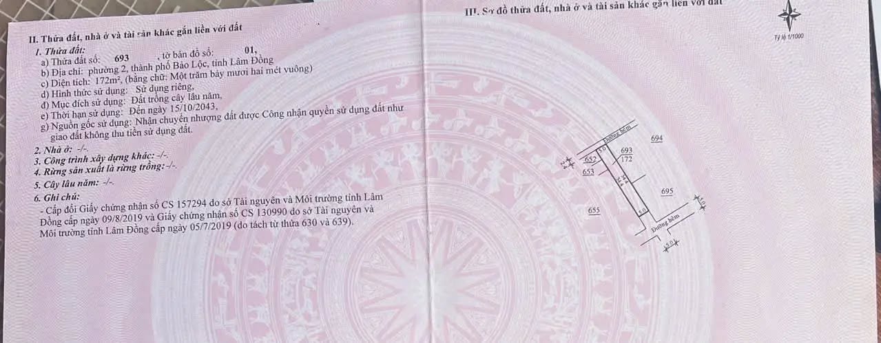 Lô đất đường Mạc Đĩnh Chi, Bảo Lộc 150m² giá 850 triệu - Cơ hội đầu tư hấp dẫn!