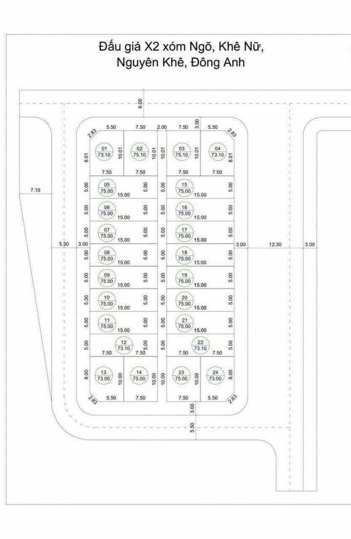 Đất đấu giá X2 Nguyên Khê 75m² - Gần khu công nghiệp và trường học!