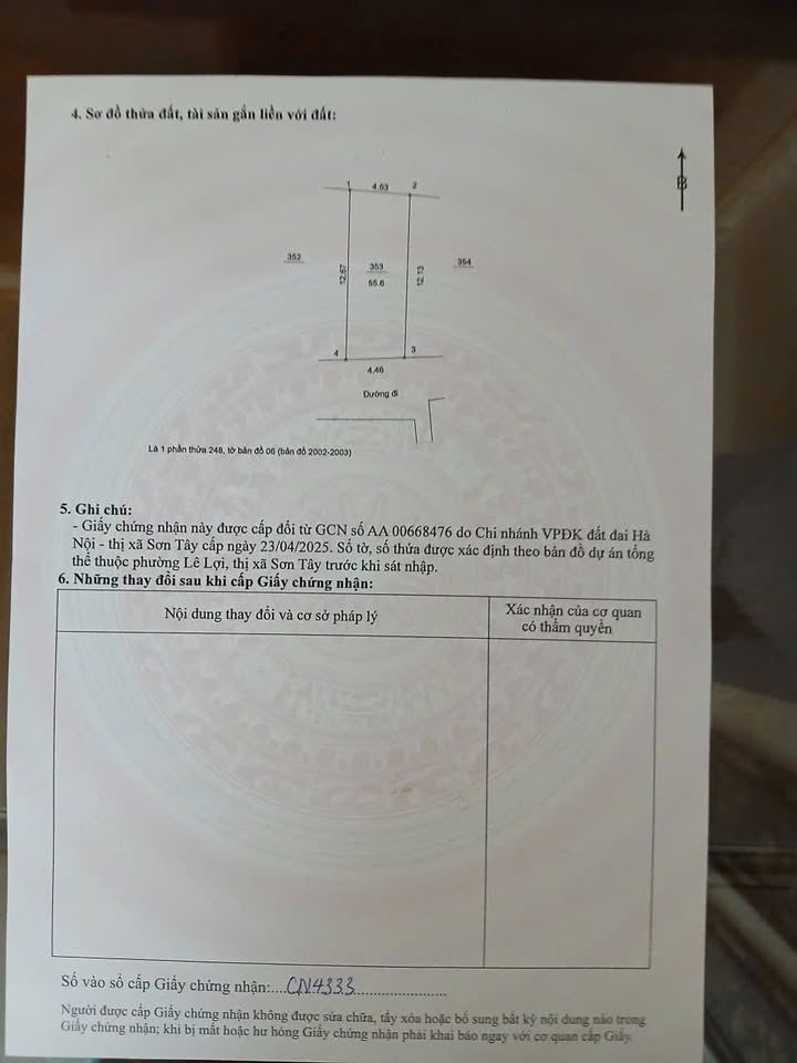 Đất nội thị Sơn Tây 54m² giá 2 tỷ - Sổ đỏ chính chủ, ô tô vào tận nơi!