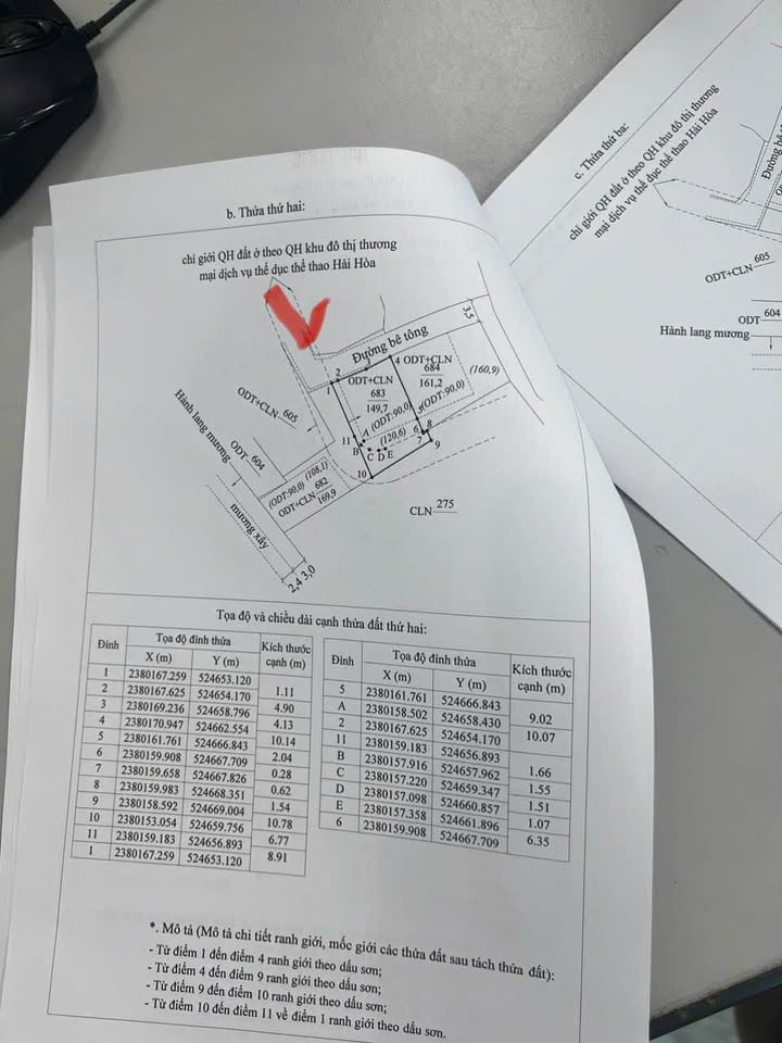 Đất nền lô góc 2 mặt tiền Hải Hòa 120m² giá 1,1 tỷ - Đầu tư sinh lời ngay!