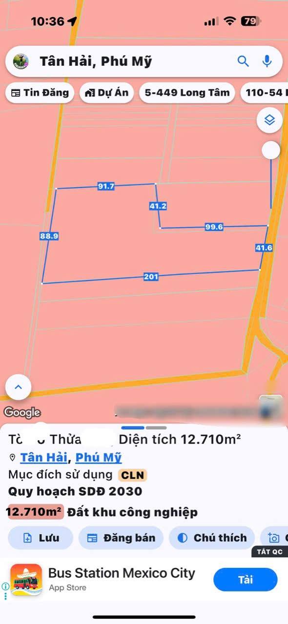 Đất Farm 12.710m² tại Tân Hải, Phú Mỹ - Giá bán gấp 1 tỷ, cơ hội đầu tư hấp dẫn!