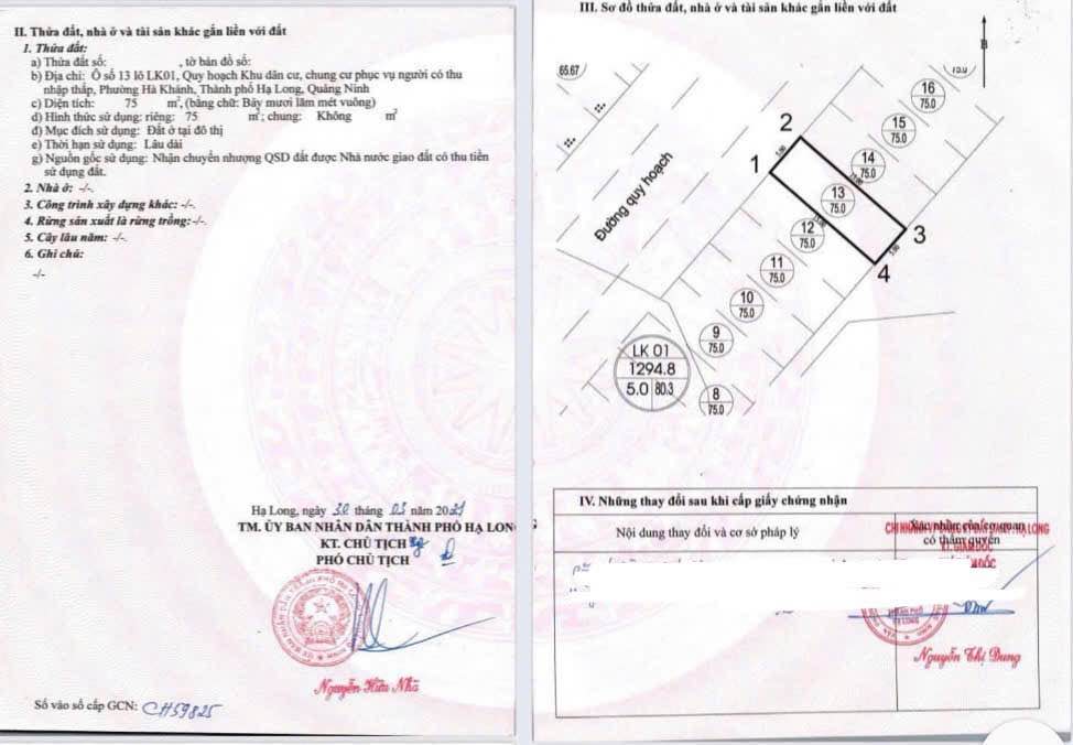 Đất nền Ruby Hà Khánh 75m² giá 1 tỷ - Vị trí đẹp, sổ đỏ chính chủ!