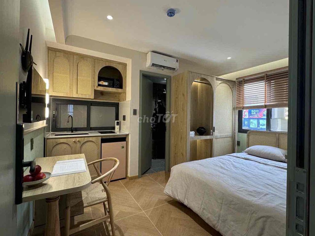 🌿 Studio 30m² Võ Thị Sáu Q3 | Full nội thất gỗ xịn | 8 triệu - Ở là thấy yên