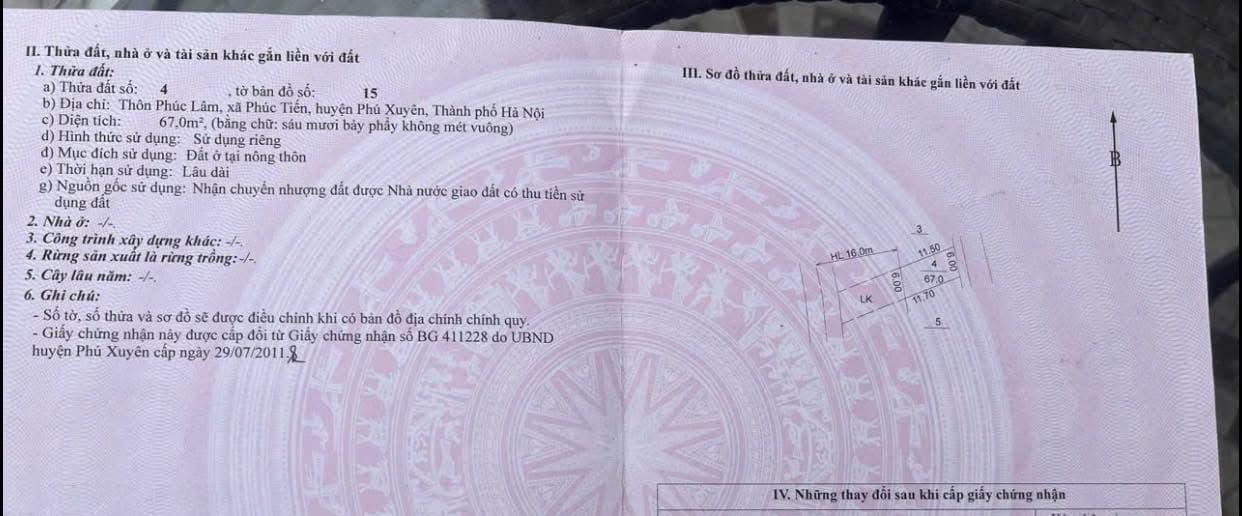 Đất kinh doanh Phúc Tiến, Phú Xuyên 67m² giá 3 tỷ - Cơ hội đầu tư tuyệt vời!
