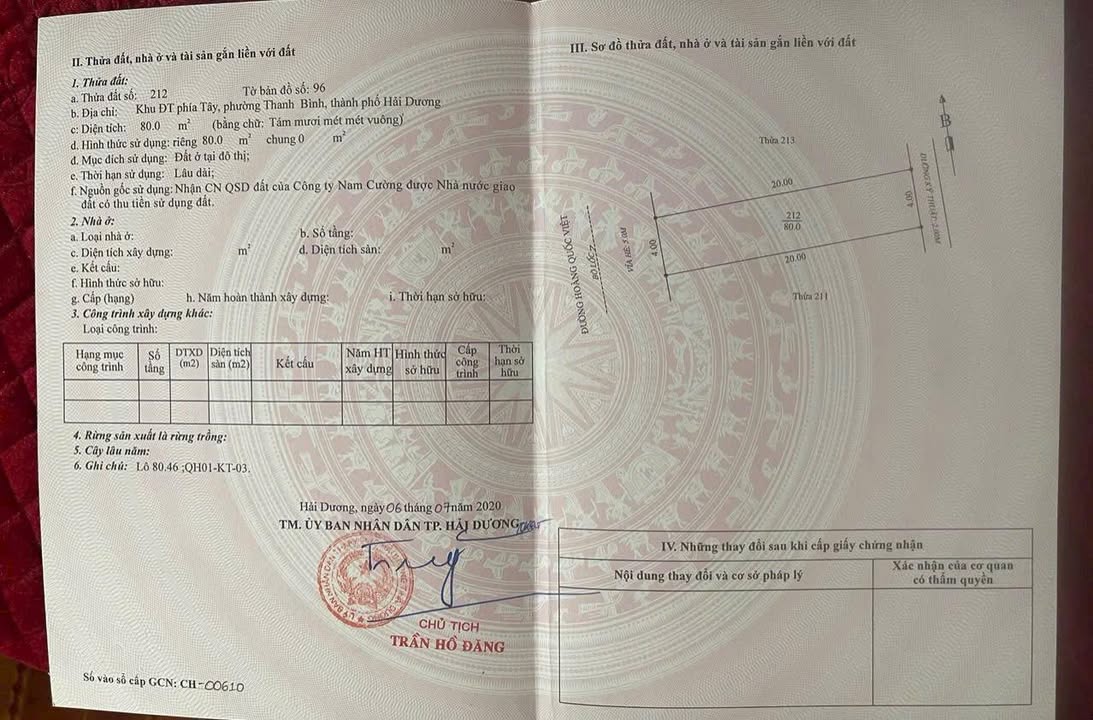 Đất Mặt Đường Hoàng Quốc Việt Hải Dương 80m² - Vị trí kinh doanh đắc địa!