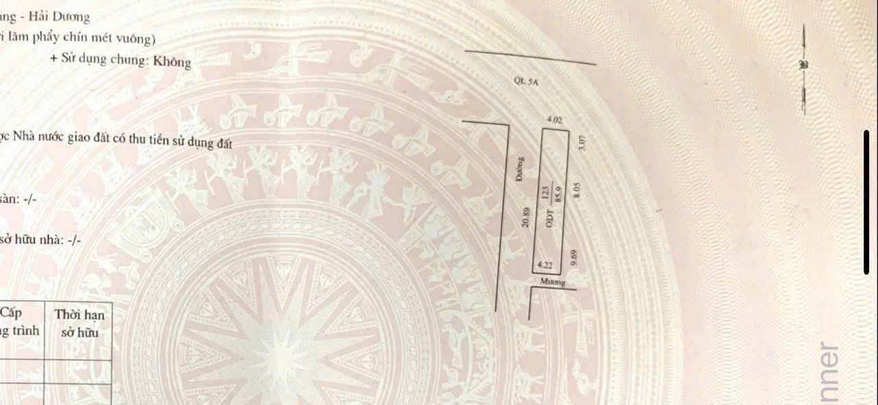 Đất nền góc Quốc lộ 5A, Lai Cách, Cẩm Giàng, 85m² - Vị trí đắc địa kinh doanh!