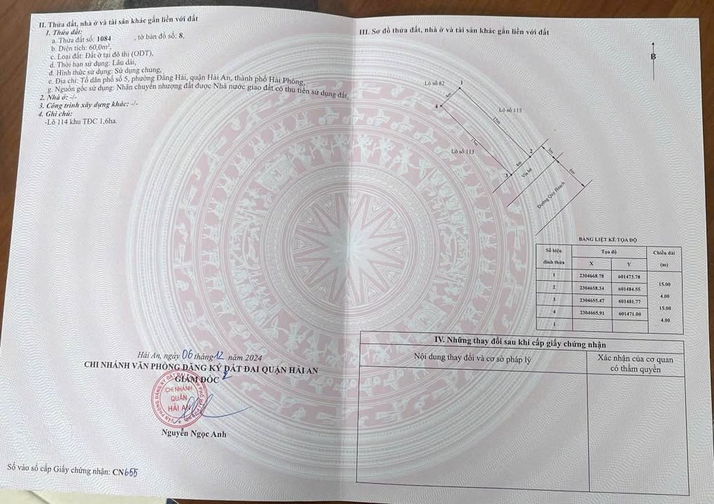 Đất nền Đằng Hải 60m² giá 4.92 tỷ - Sổ đỏ chính chủ