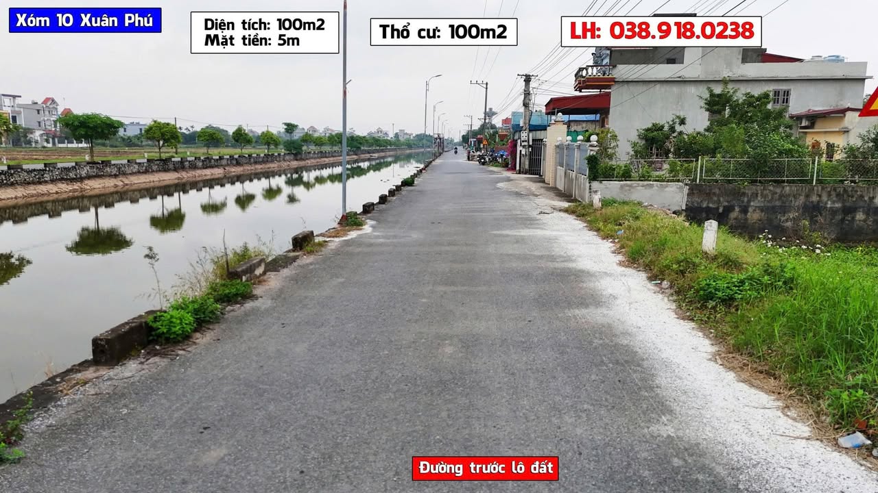 Đất liền kề tại xóm 10 Xuân Phú, 200m² - Thổ cư 100%, ô tô vào tận nơi!