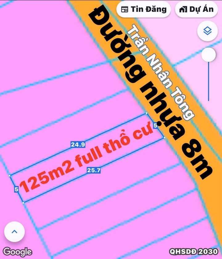 Đất thổ cư 125m² mặt tiền đường Trần Nhân Tông, Long Thành, Đồng Nai - Giá chỉ 3 tỷ thương lượng!