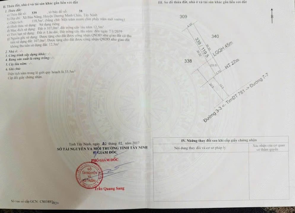 Đất Mặt Tiền Đường 781, Phường Bàu Năng, 111m² Giá 1.295 tỷ - Cơ Hội Kinh Doanh Hiếm Có!