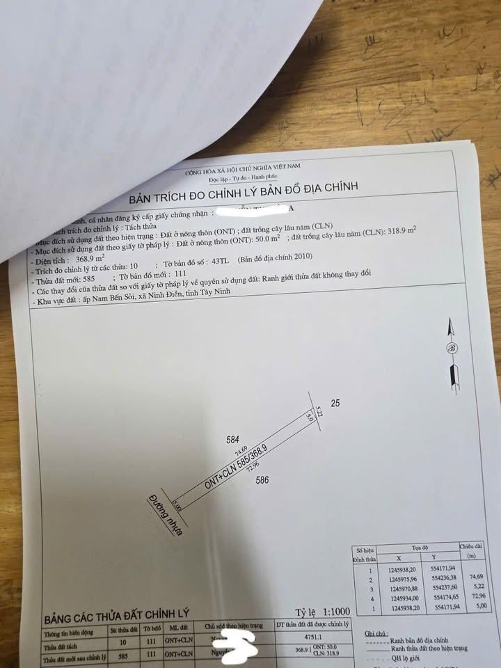 Đất thổ cư 370m² đường Nam Bến Sỏi, xã Ninh Điền chỉ 290 triệu - Cơ hội đầu tư tuyệt vời!