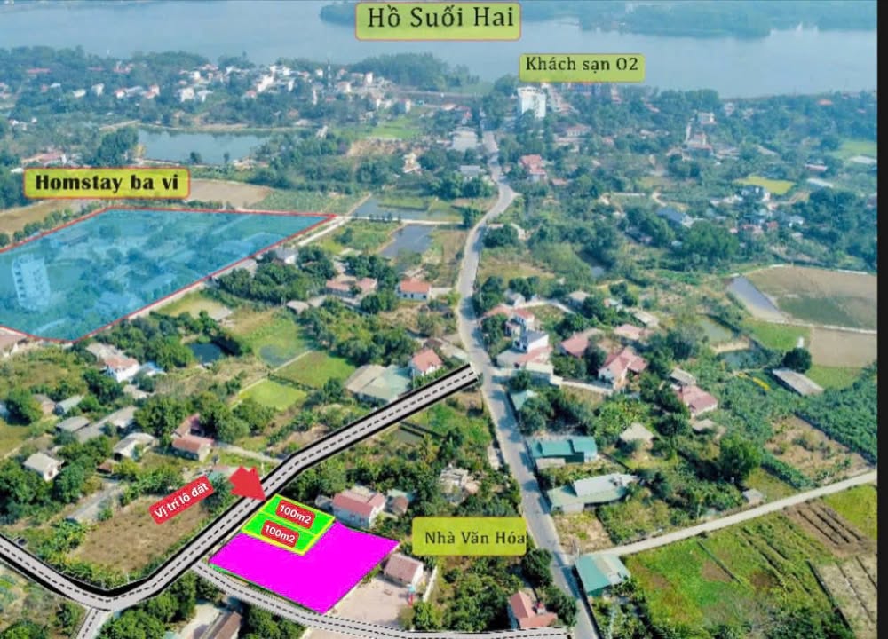 Đất thổ cư Tân An - Thạch Thất 100m² giá 1.1 tỷ - Vị trí đắc địa, ô tô tránh