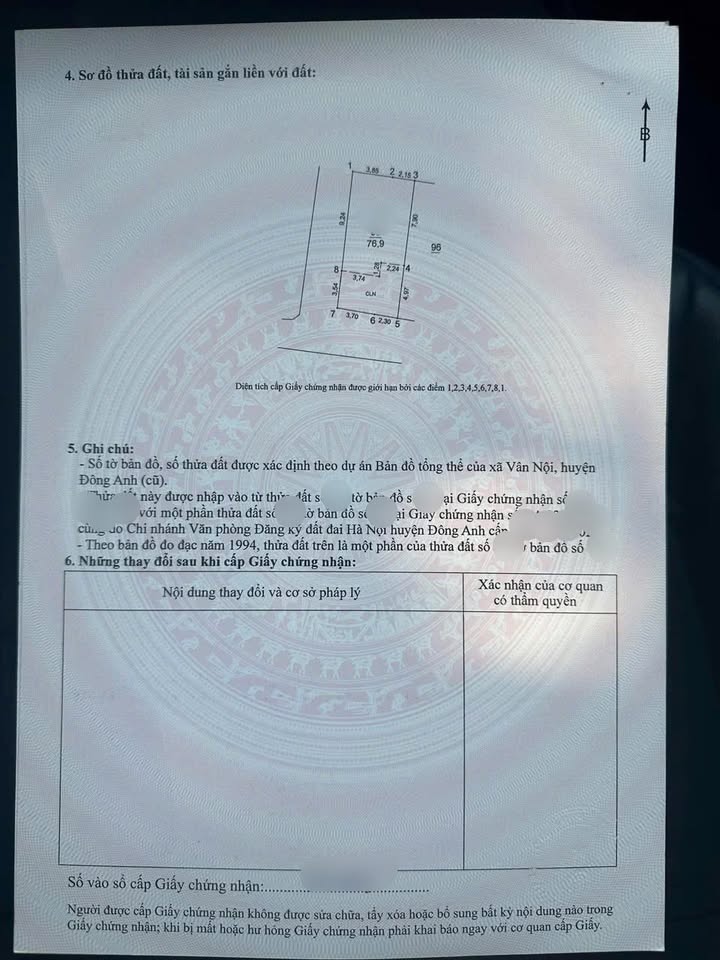 Đất nền Bảo Vân Đông Anh 76.9m² giá thỏa thuận - Mặt tiền 6m, lô góc đẹp!