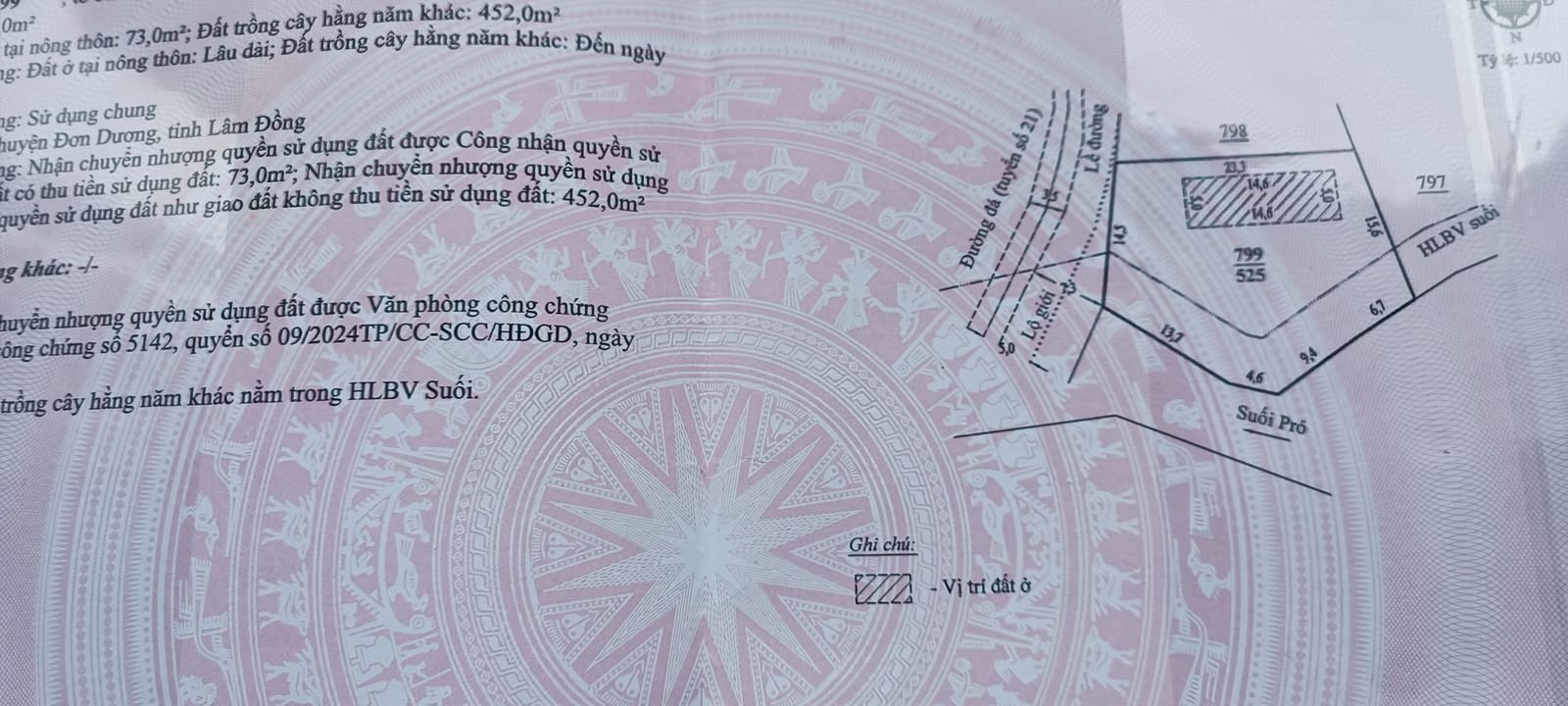 Đất nền đẹp tại xã Pró, Đơn Dương 525m² giá 889 triệu - View suối tuyệt đẹp!