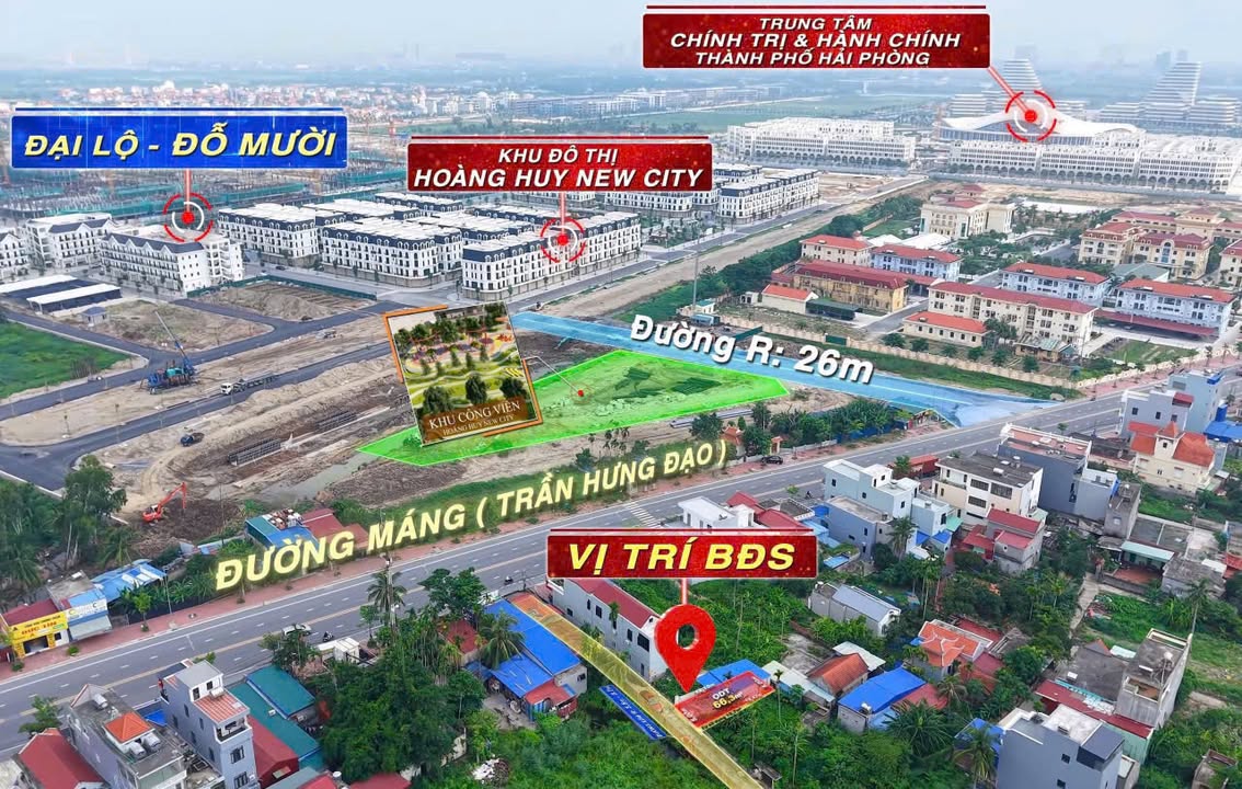 Đất nền chính chủ Tân Dương, Thủy Nguyên 66m² - Sổ đỏ, ô tô vào tận cửa!