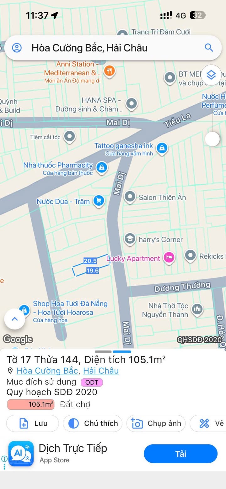 Đất mặt tiền 105m² đường Mai Dị, Đà Nẵng chỉ 9 tỷ - Đầu tư lý tưởng với tiềm năng sinh lời!