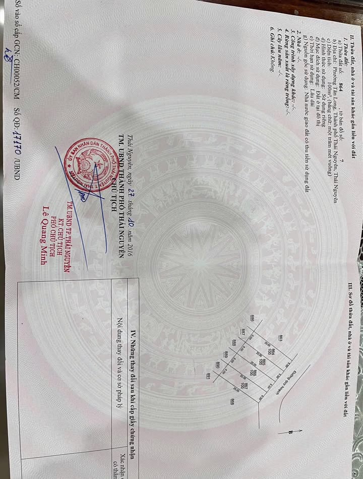 Đất nền Tái định cư Tân Long, Thái Nguyên 100m² giá 1 tỷ - Khu dân cư đông đúc!