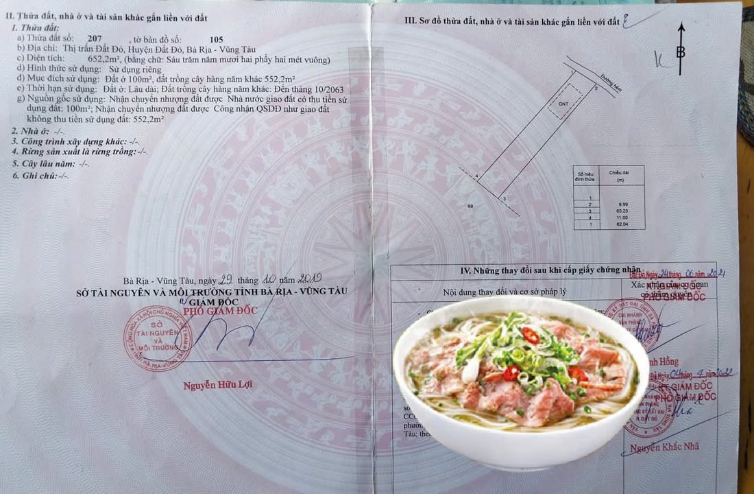 Lô đất 652m² tại Đất Đỏ, Bà Rịa - Vũng Tàu chỉ 1.799 tỷ - Đường ô tô vào tận nơi!