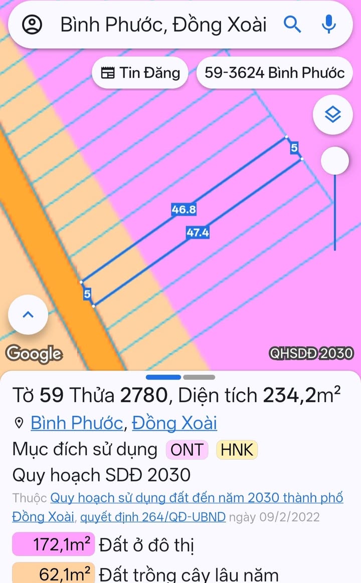 Đất nền liền kề 235m² tại Tiến Hưng, Đồng Xoài - Giá chỉ 400 triệu!